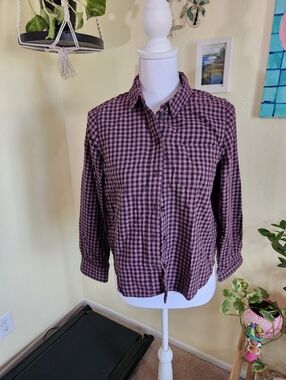 Madewell Purple flannel top.